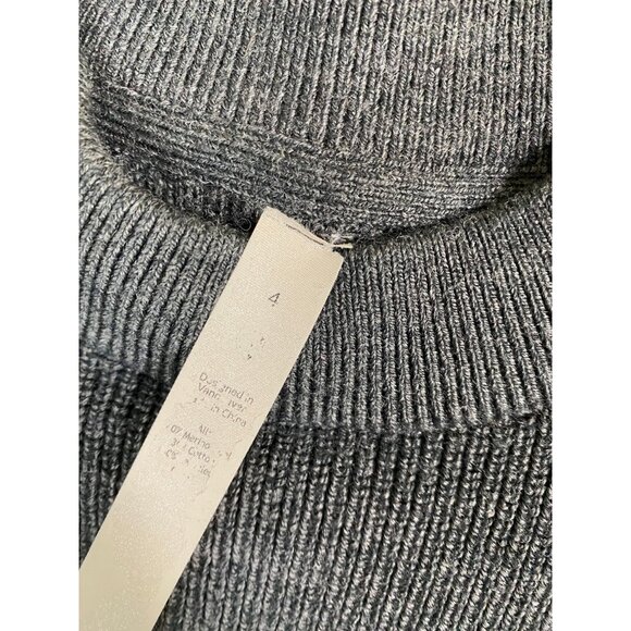 Lululemon Merino Wool Blend Crewneck Sweater size 4 Gray Ribbed Knit Pullover - Picture 16 of 16